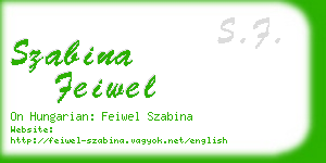 szabina feiwel business card